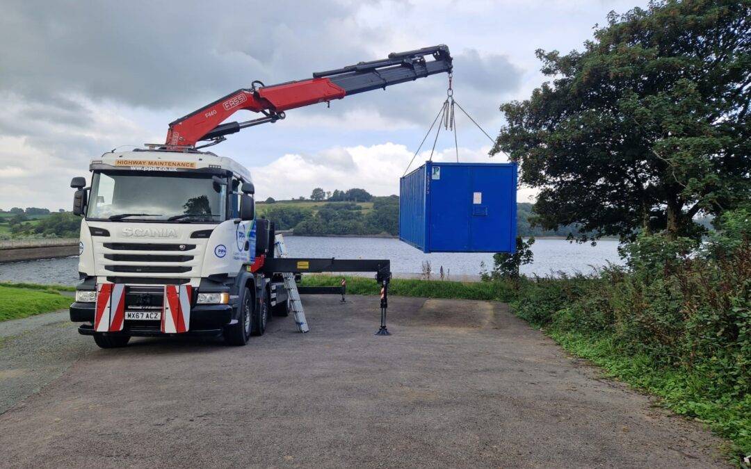 New lorries delivering a new site